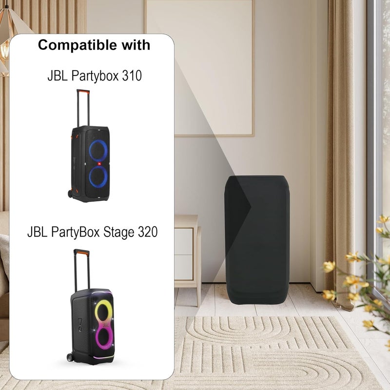 TXesign Dust Cover Protective Case for JBL Partybox 310/Stage 320 Portable Party Speaker, Stretch Speaker Cover Dust Case with Elastic Band Speaker Slip Sleeve - Image 4